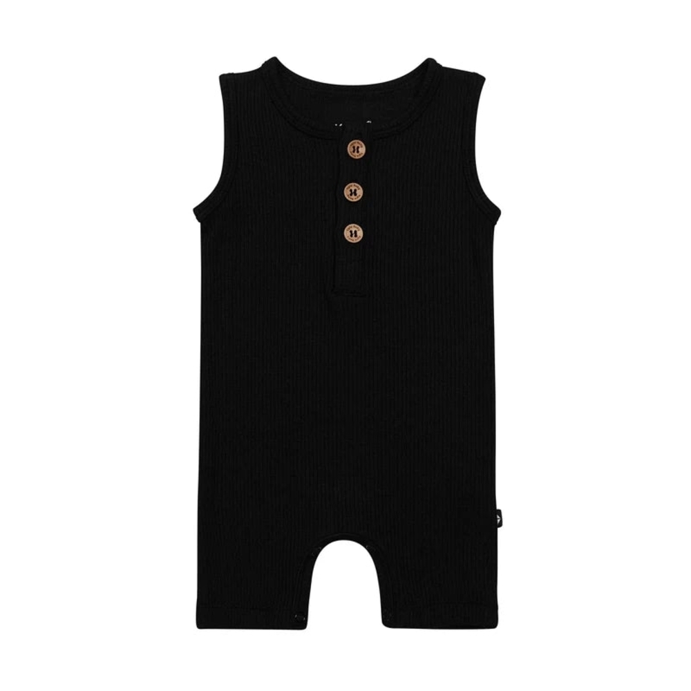 KYTE BABY Ribbed Sleeveless Shortall - Midnight SIZE 18-24 Months